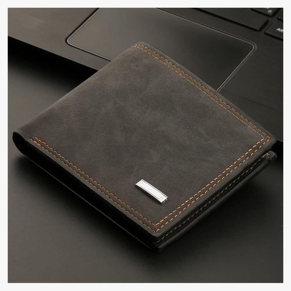 Vintage Men's Pu Leather Wallet,Retro Leather Large Capacity (058)